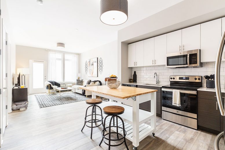 View of model apartment at Rivet 26 - The Hampshire Companies
