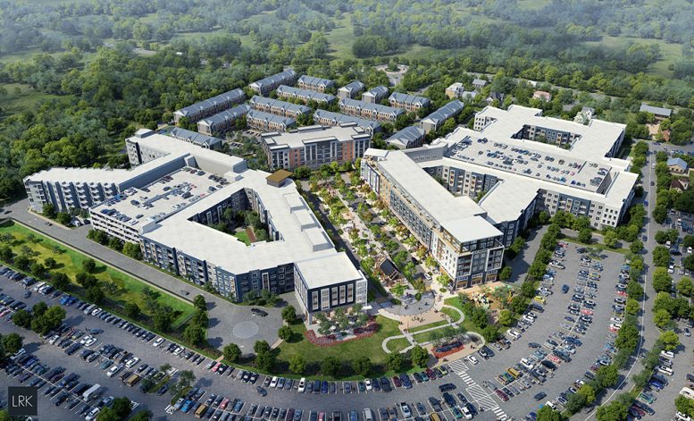 Aerial rendering of the 25-acre West Windsor Princeton Junction community - AvalonBay Communities