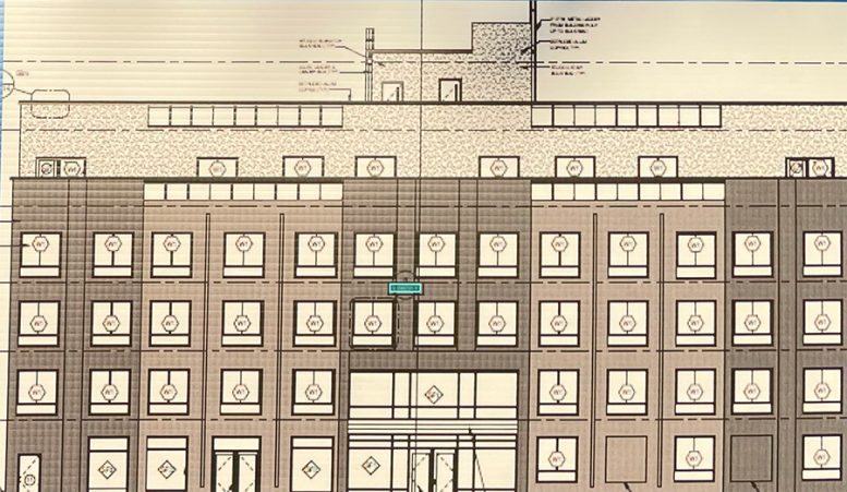 Preliminary renderings of the buildings found on construction posters at 389 Weirfield Street - Aufgang Architects; The Horizon Group