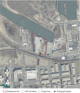 Site map of proposed development site for Beach 97 storage facility - VHB