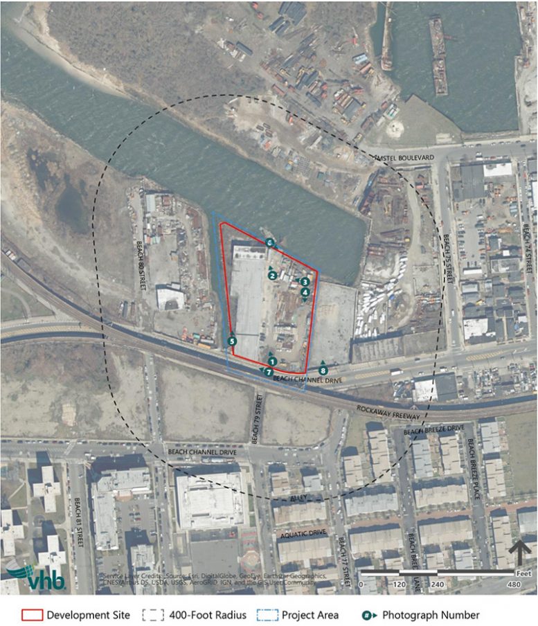 Site map of proposed development site for Beach 97 storage facility - VHB