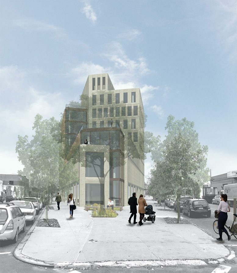 Rendering of proposed building at 1 Wythe Avenue
