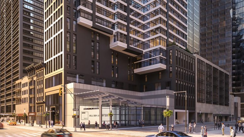 Rendering of 7 Dey Street - Courtesy of SL Green