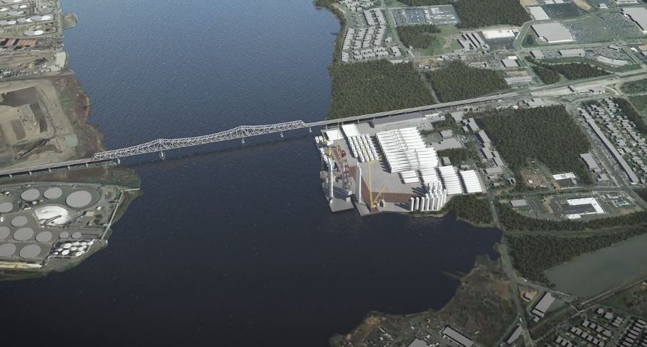 Rendering of Arthur Kill Terminal Project in operation - Photos by Atlantic Offshore Terminals
