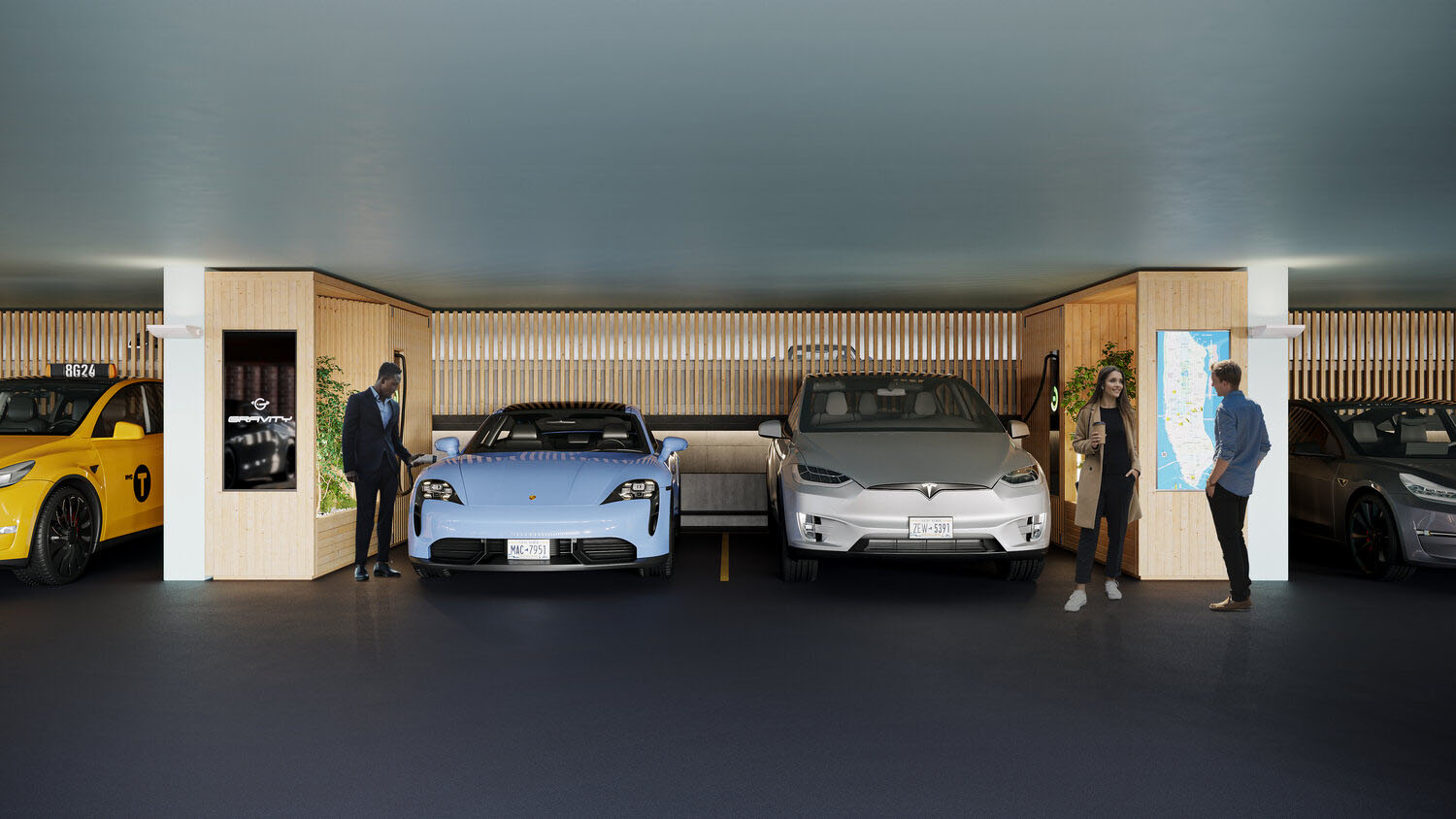 Rendering of Midtown Plaza's Gravity Charging Center - Photo Courtesy of Gravity