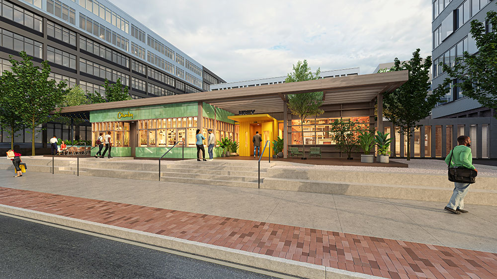 Rendering of Charley cafe at Harrison Urby - Photo Courtesy of Urby