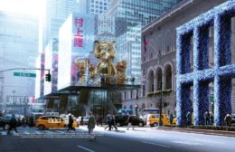 Conceptual rendering of 'Galleries and Gardens'; Park Avenue Malls at East 53rd Street - Rendering by Maison
