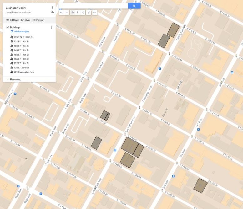 Map of the Lexington Court portfolio