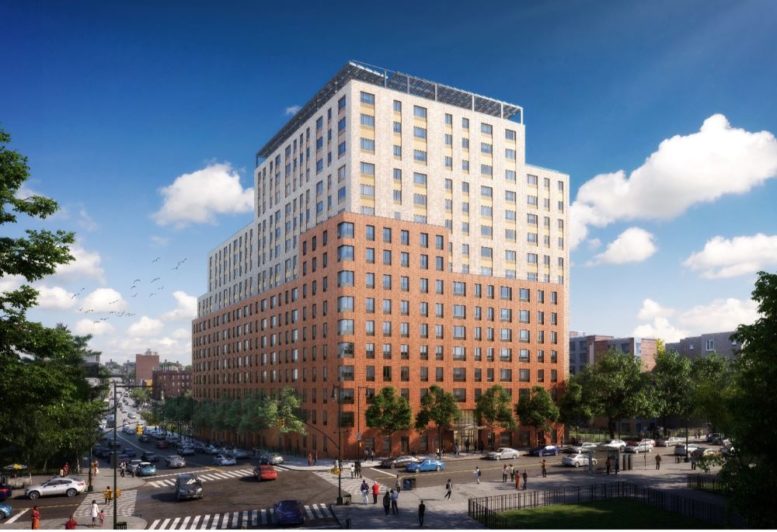 Rendering of 2080 Boston Road at Lambert Houses - Courtesy of Dattner Architects