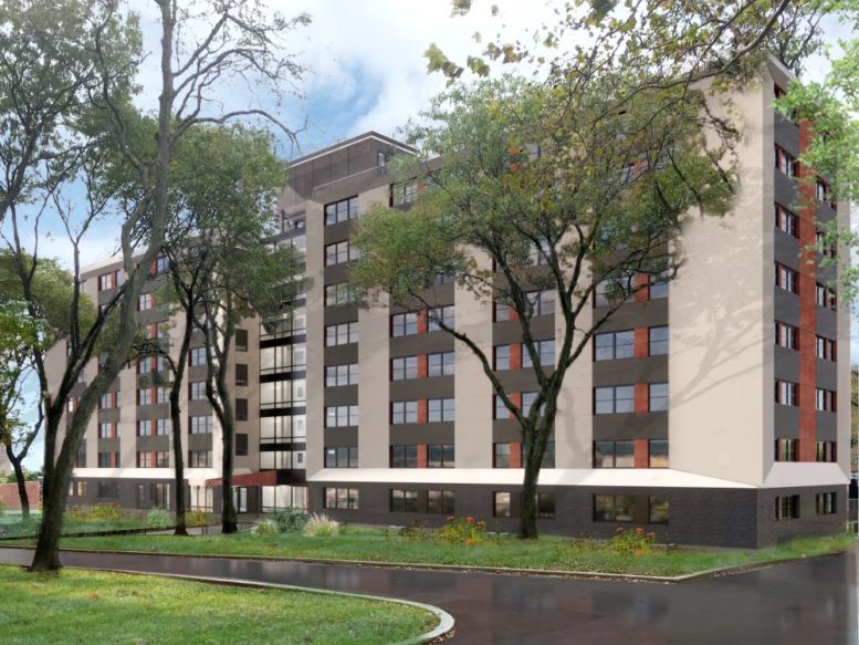 Rendering of the new Linden Houses - Courtesy of Curtis + Ginsberg Architects