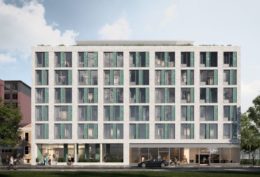Exterior rendering of The Hazel - Fogarty Finger Architecture