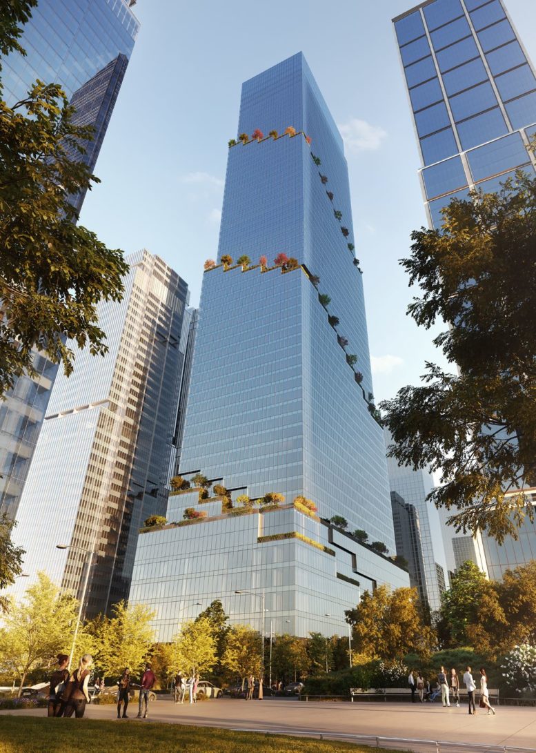 Daytime rendering of The Spiral - Courtesy of Tishman Speyer