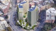 Aerial rendering of the Starhill affordable housing complex - Marvel Architects