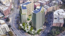 Aerial rendering of the Starhill affordable housing complex - Marvel Architects