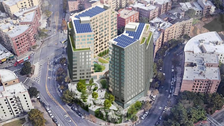 Aerial rendering of the Starhill affordable housing complex - Marvel Architects