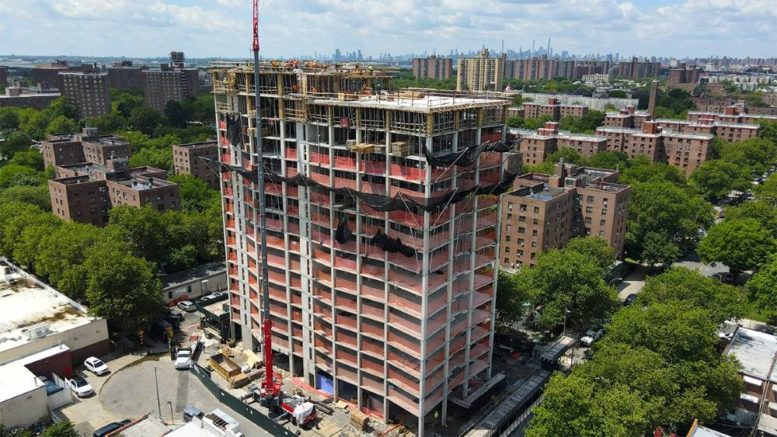 Aerial view of construction at Casa Celina