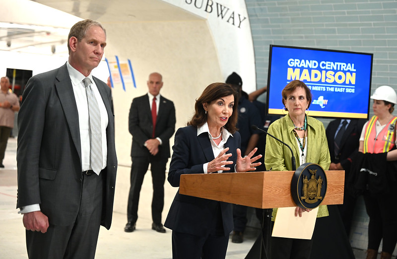 Governor Hochul at the press conference for the Grand Central Madison transportation hub and connection.jpg