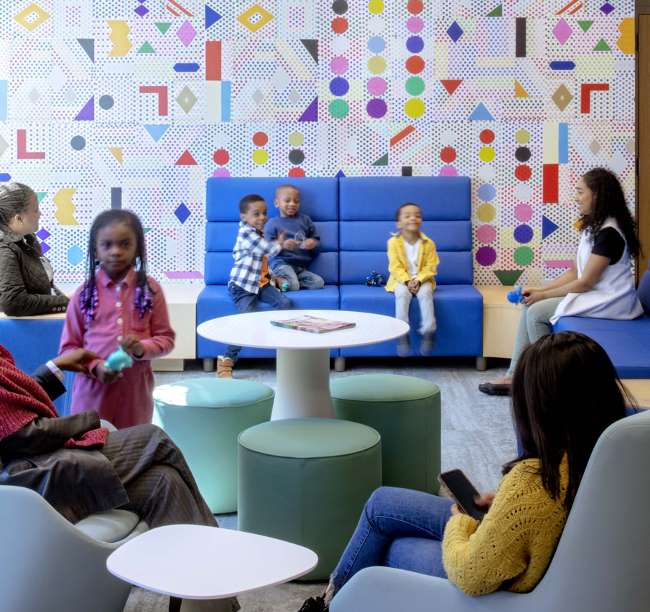 View inside the new Genovese Family Life Center - Courtesy of SCO Family of Services