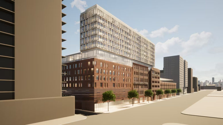 Daytime rendering of the Neumann Leathers redevlopment - Courtesy Nastasi Architects
