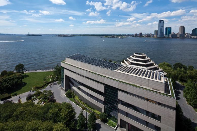 Aerial view of The Museum of Jewish Heritage – A Living Memorial to the Holocaust