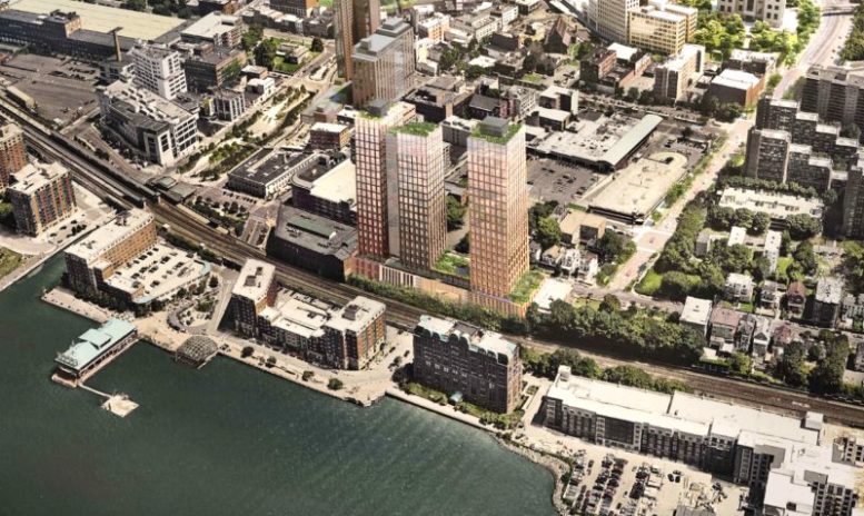 Aerial rendering of 41 Buena Vista Avenue in Yonkers