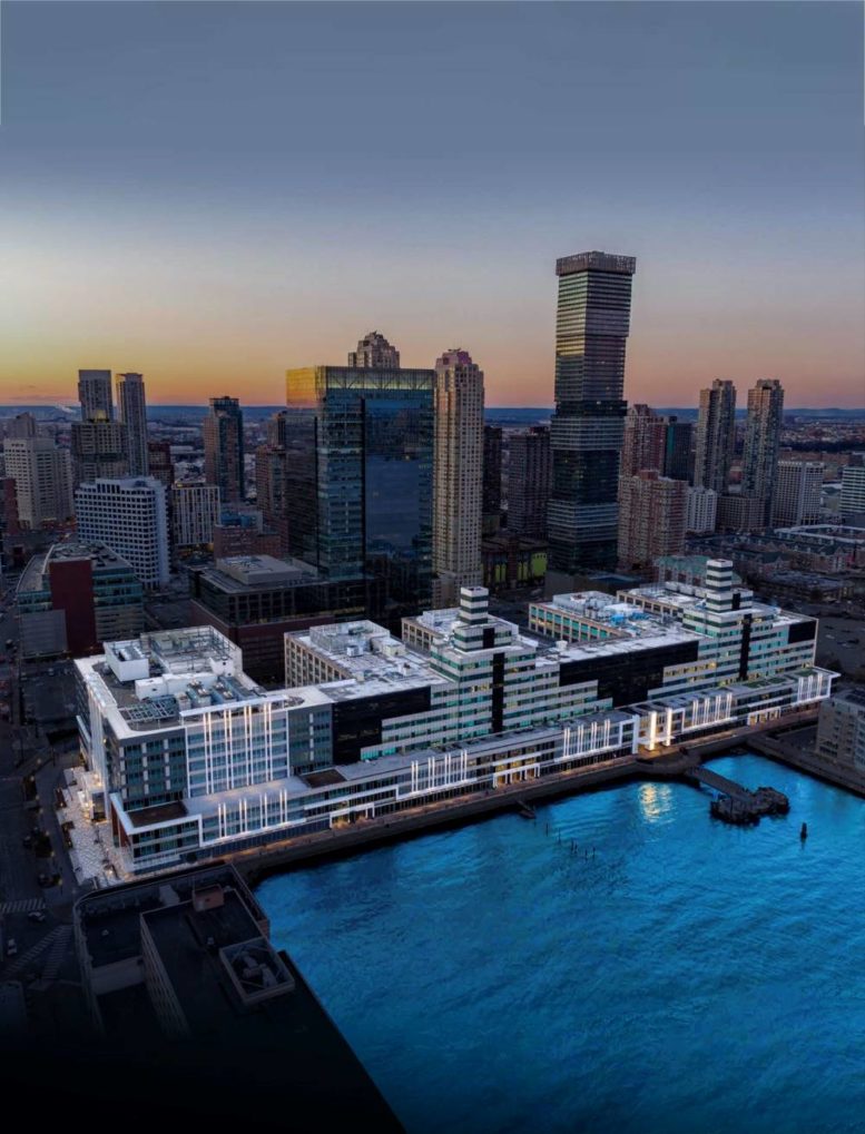 Aerial view of Harborside 1-3 in Jersey City