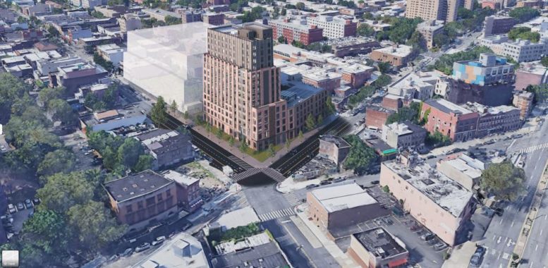 Aerial rendering of 326 Rockaway Avenue - Courtesy of Aufgang Architects