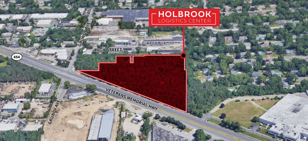 Aerial view of the Holbrook Logistics Center development site