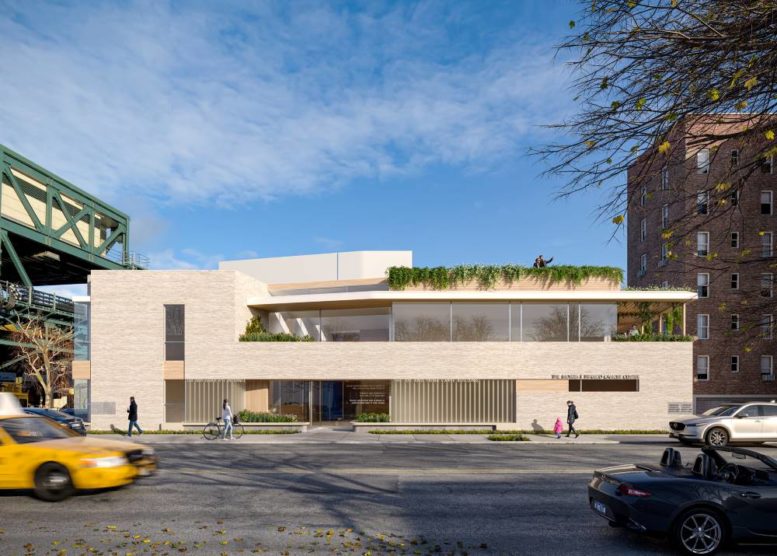 Daytime rendering of the New York Cancer Center in Gravesend, Brooklyn