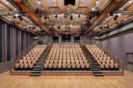 New stadium seating inside 92NY's Buttenweiser Hall