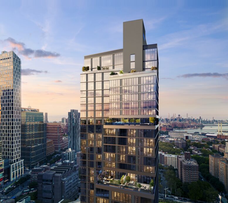 Render of 89 Dekalb Avenue, courtesy of RXR