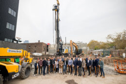 Groundbreaking ceremony for 251 Douglass Street, by John Bottomley