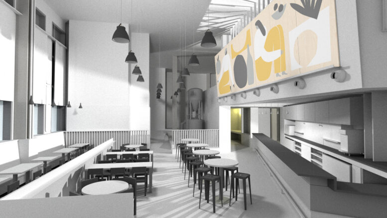 Render of Finback Brewery LIC Taproom, courtesy of Finback Brewery