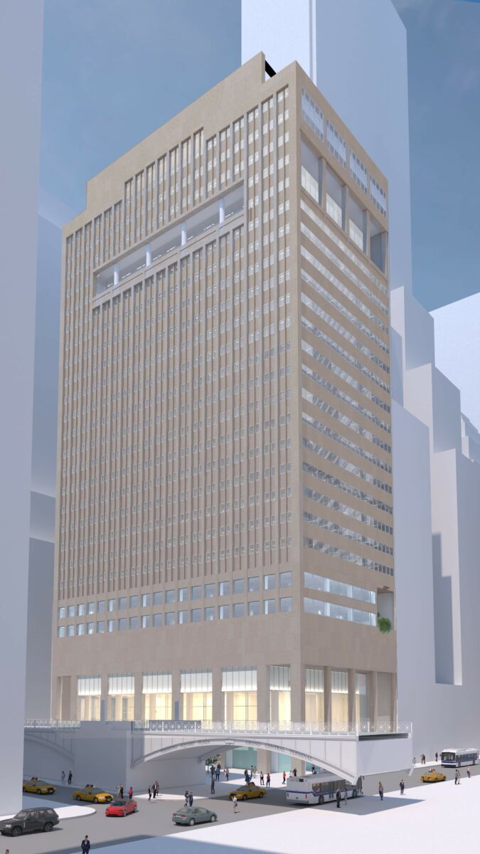 Render of 120 Park Avenue renovation, courtesy of BerlinRosen