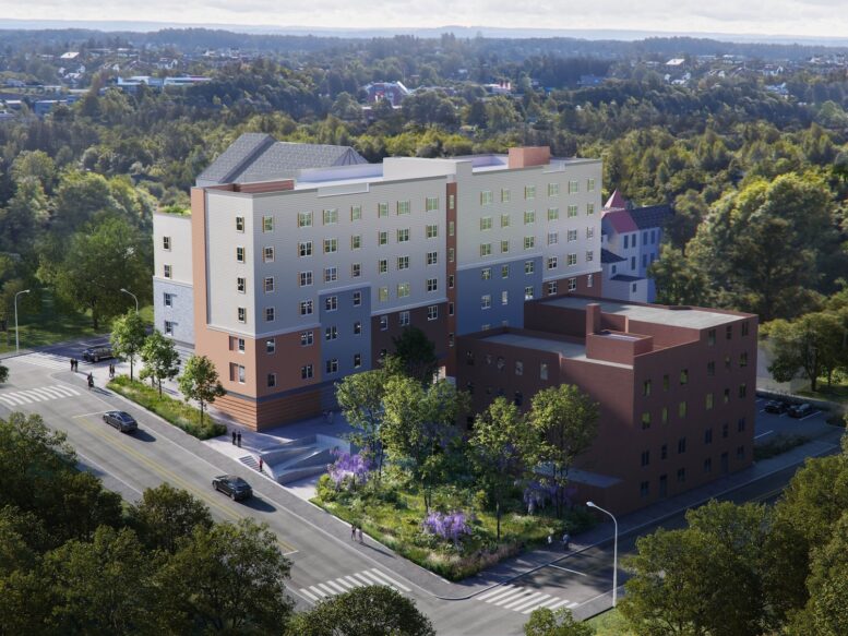 Render of Warburton Avenue Apartments, courtesy of Thompson & Bender