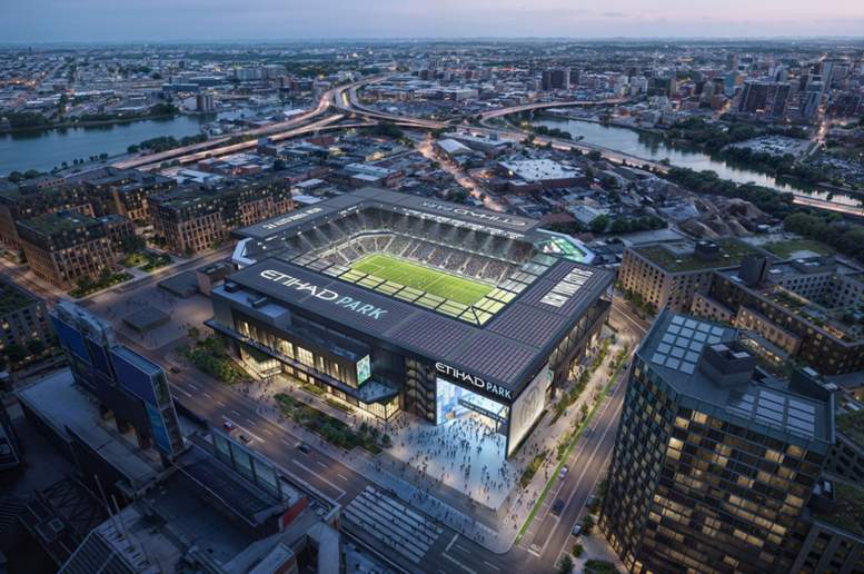 Etihad Park. Designed by HOK.