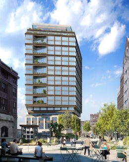 The office component at Hoboken Connect. Rendering courtesy of LCOR