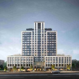 Rendering of Trylon Tower, via NYC Housing Connect