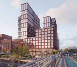 The current design for 175 3rd Street. Developed by Charney Companies and Tavros Capital.