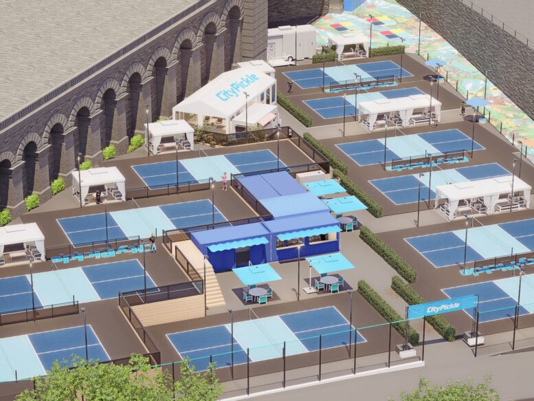 Rendering of new CityPickle courts in Anchorage Plaza, courtesy of CityPickle