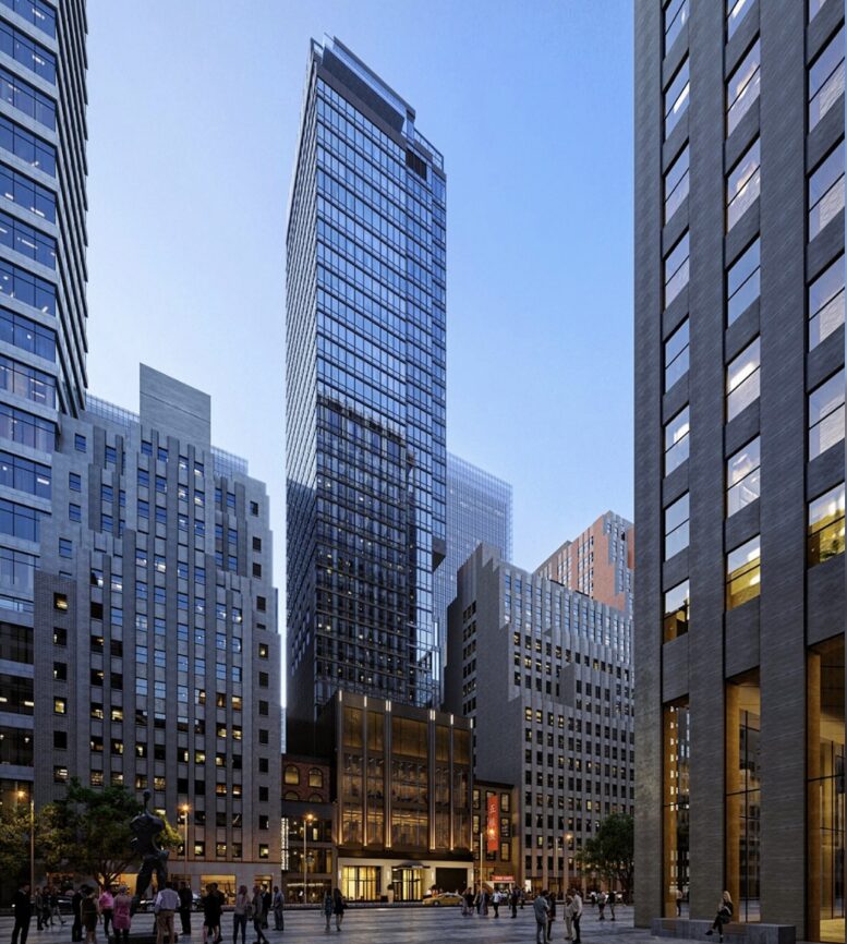 32 West 48th Street. Rendering courtesy of Extell.
