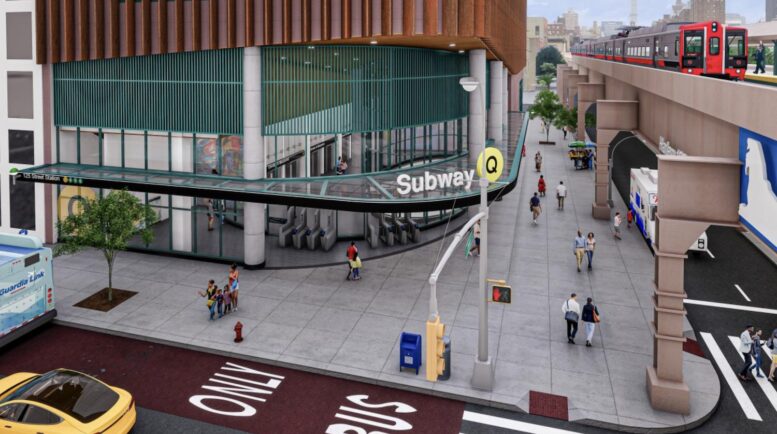 125 St entrance, looking south, via MTA