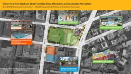 Aerial view of the plan for the Clarkson Street Corridor. Credit: NYC Parks
