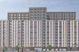 Rendering of potential building at 970 Franklin Avenue, via Shea Communications.