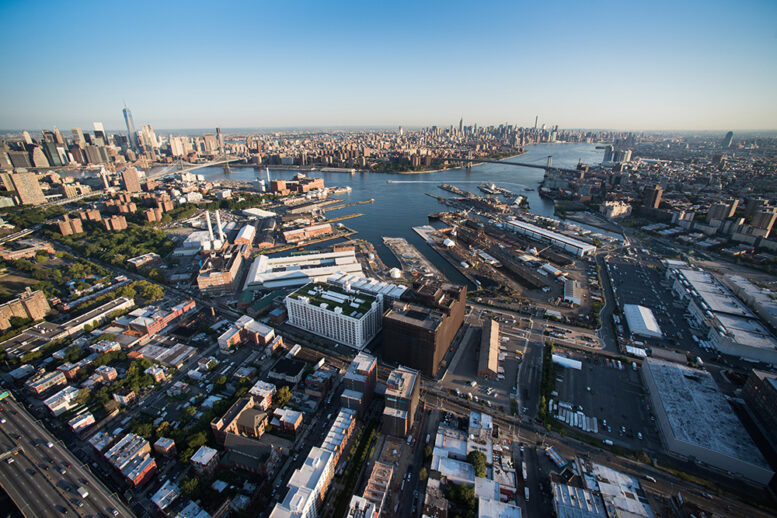 Aerial photograph of Brooklyn Navy Yard, via brooklynnavyyard.org.