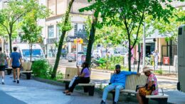 Photograph of new space at Fulton Mall, via the Downtown Brooklyn Partnership.