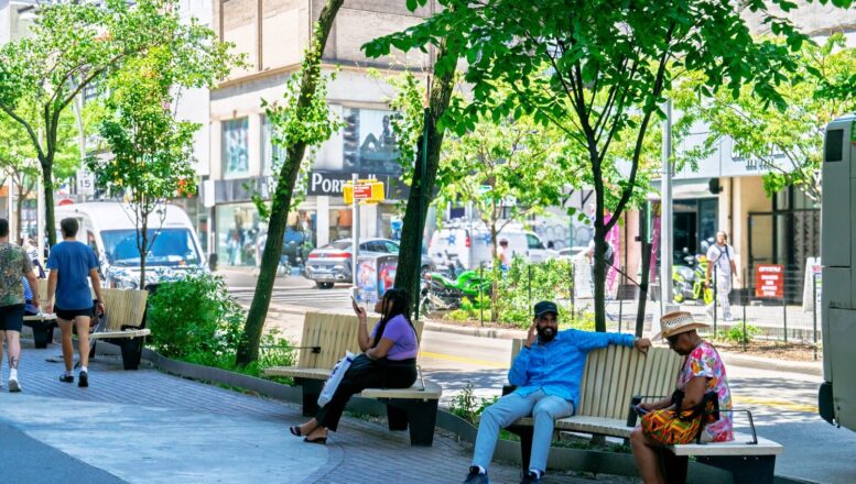 Photograph of new space at Fulton Mall, via the Downtown Brooklyn Partnership.