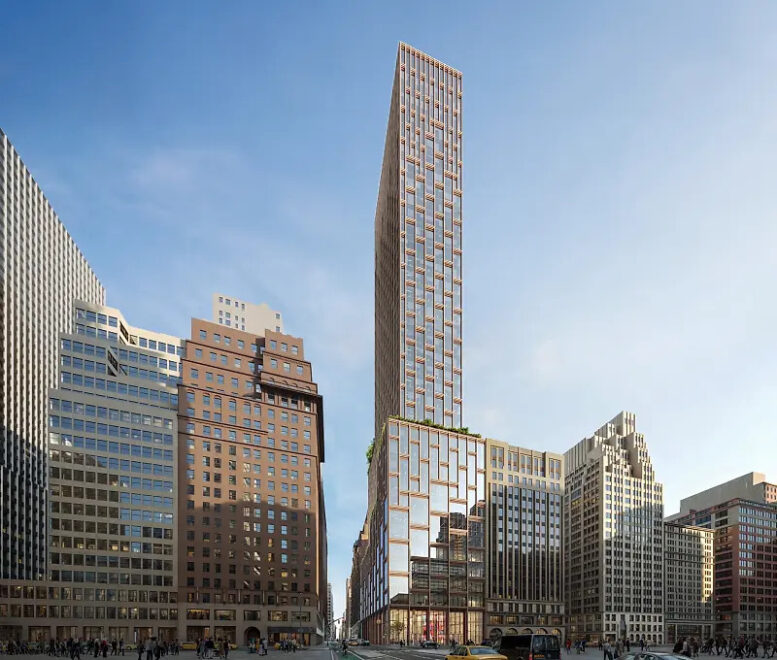 515 7th Avenue. Designed by Kohn Pedersen Fox. Rendering by ATCHAIN.