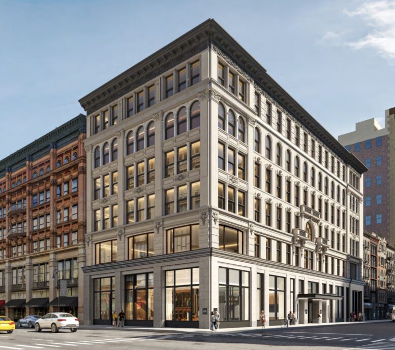 Rendering of proposed changes at 636 Sixth Avenue, via LPC proposal.