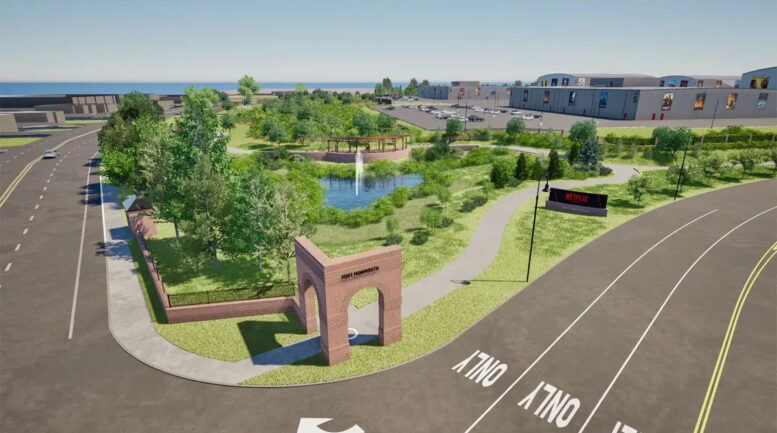 Netflix's future campus entrance.